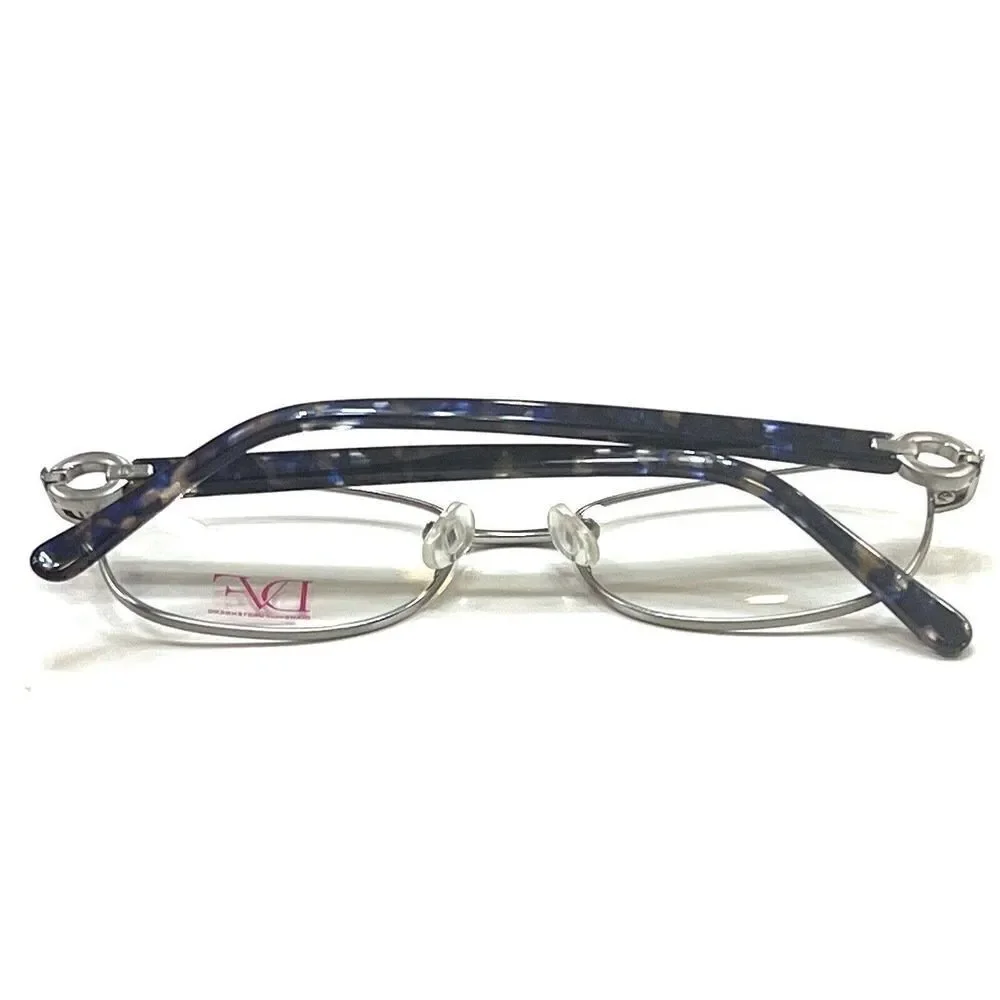 NEW Diane von Furstenberg DVF 8046 046 Matte Silver Eyeglasses Frames 51-16-135